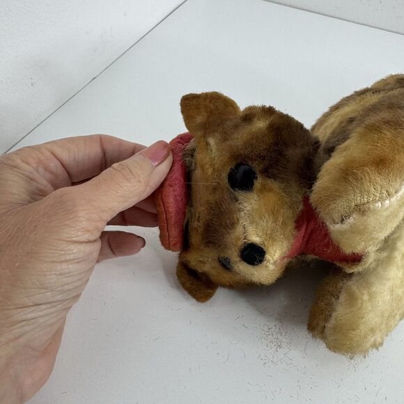 Vtg 1950s - 60s Stuffed Plush Mohair Raccoon Hand Sewn Ringed Tail Tanuki Japan - Picture 10 of 16